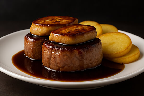 33. Solomillo con foie al Pedro Ximénez.