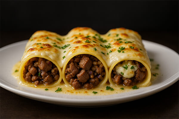 38. Canelones de picaña de vaca Rubia Gallega, de Caydesa.